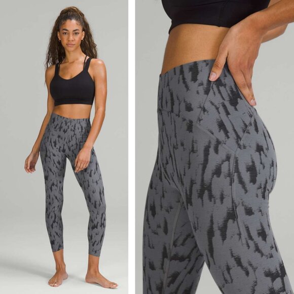 Lululemon InStill High-Rise Tight 25" ThreeD Camo Jacquard Asphalt Grey Black - Picture 1 of 8